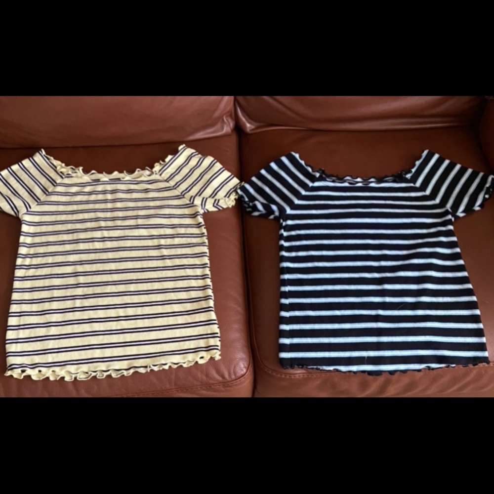 2 justice Off the shoulder shirts